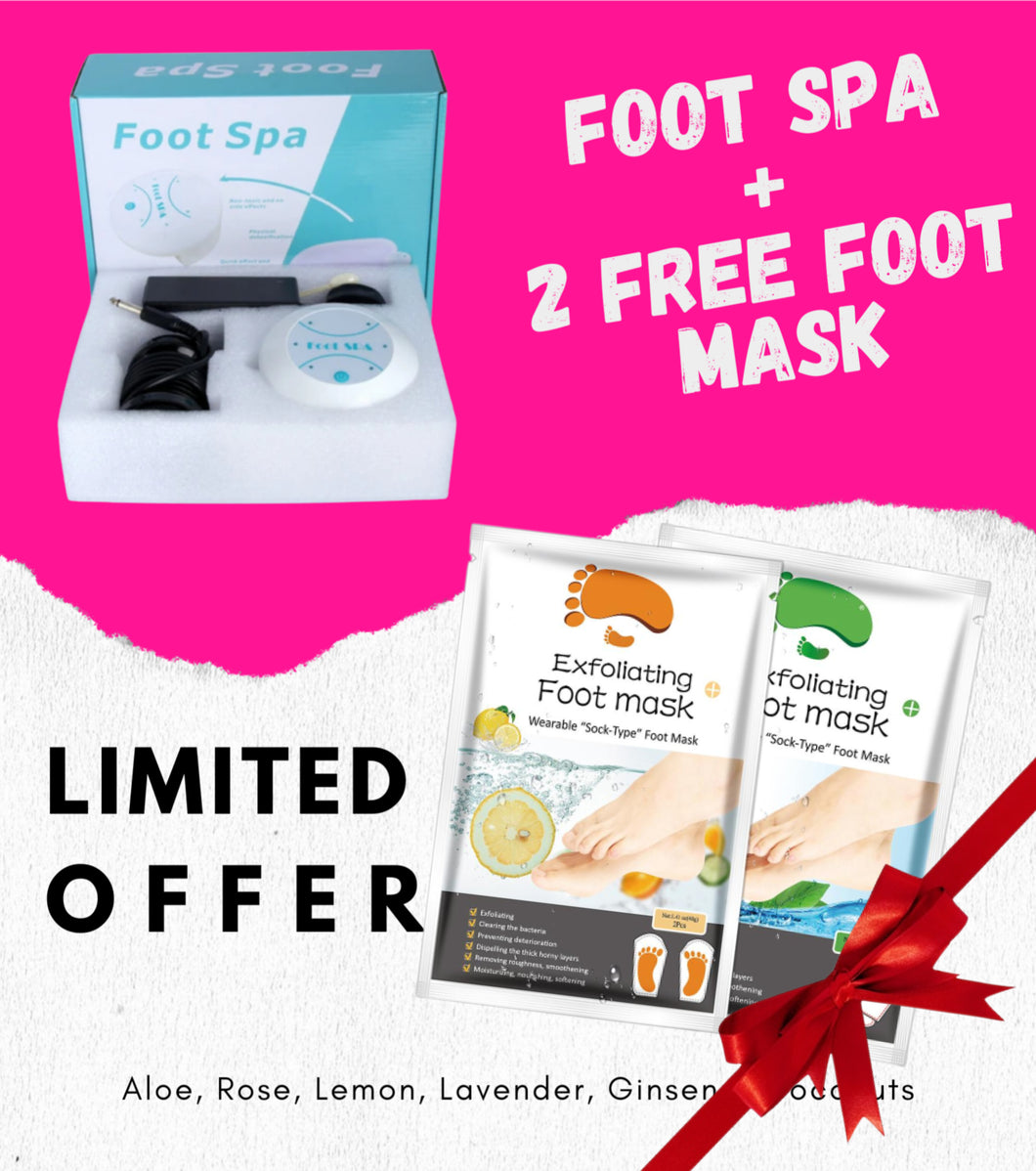 ShinyDetox®: Ionic Foot Bath Machine + 2 FREE Foot Peel Mask!