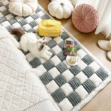 Load image into Gallery viewer, Large Plaid Square Pet Mat Bed Couch Cover
